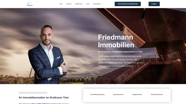 Website Screenshot: Friedmann Immobilien Immobilienmakler in Trier - Friedmann Immobilien - Ihr Immobilienmakler in Trier - Date: 2023-06-20 10:41:22