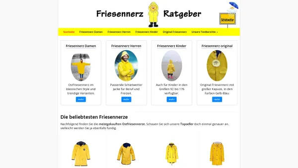 Website Screenshot: Friesennerz Ratgeber - Friesennerz (2021) ᐅ Original + modische Abwandlungen - Date: 2023-06-20 10:41:22