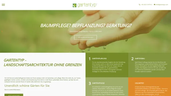 Website Screenshot: Gartentyp GmbH - Home - Gartenbau Wuppertal Landschaftsbau Terrassen - Date: 2023-06-20 10:41:22