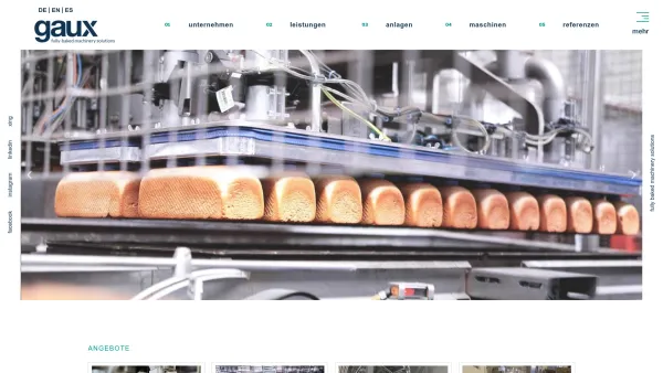 Website Screenshot: Gaux GmbH - gebrauchte Bäckereimaschinen - GAUX die Bäckereiexperten - Date: 2023-06-20 10:41:22