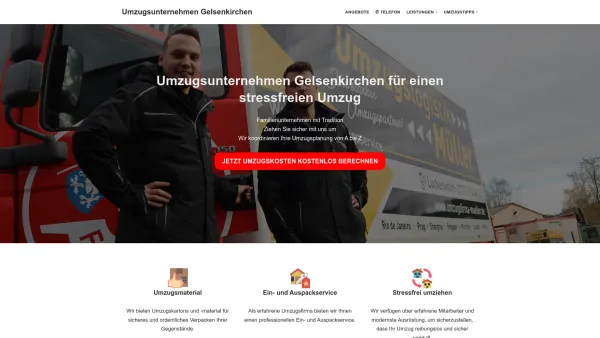 Website Screenshot: Müllers Umzugsunternehmen Gelsenkirchen - Umzugsunternehmen Gelsenkirchen – Angebot in 7 Min - Date: 2023-06-20 10:41:22