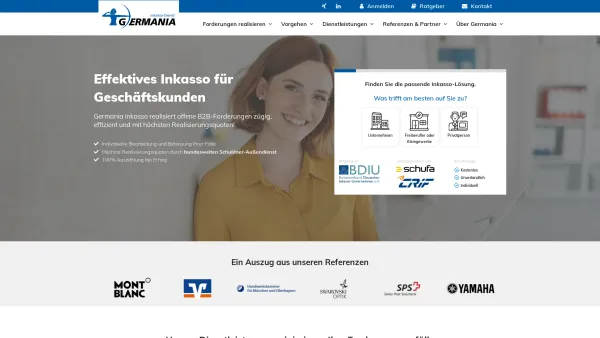Website Screenshot: Germania Inkasso-Dienst GmbH & Co. KG - Startseite | Germania Inkasso - Date: 2023-06-16 10:10:37