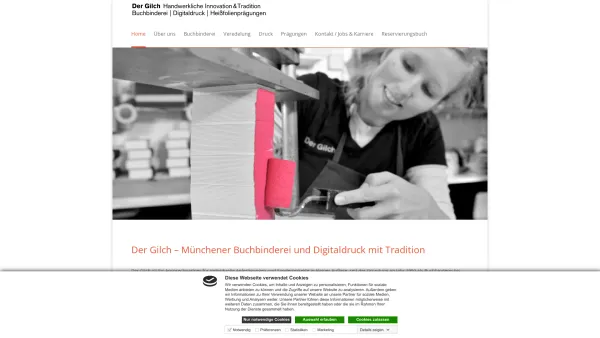 Website Screenshot: Der Gilch GmbH - Der Gilch | Buchbinder & Digitaldruck München - Date: 2023-06-20 10:41:22