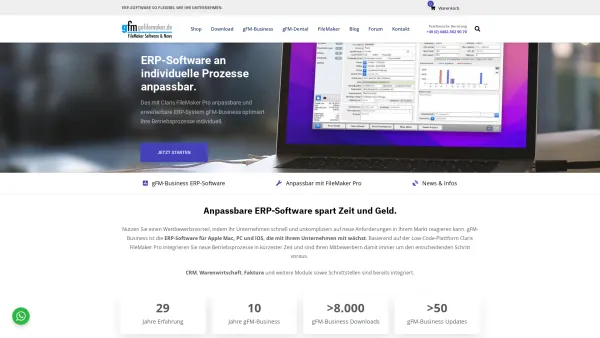 Website Screenshot: gofilemaker.de M. Schall IT-Services - ERP-Software/Warenwirtschaft für Apple Mac, Windows und iOS - Date: 2023-06-20 10:41:22