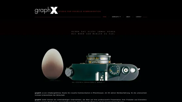 Website Screenshot: graphX, Studio für visuelle Kommunikation - Grafikdesigner, Mainz, Wiesbaden, Rheinland-Pfalz | graphx.one - Date: 2023-06-20 10:41:25