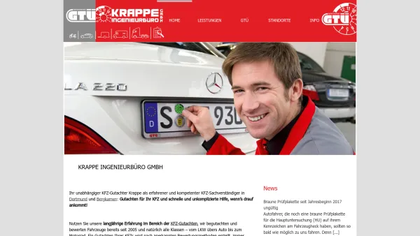 Website Screenshot: Krappe Ingenieurbüro GmbH - KFZ-Gutachter und Sachverständiger für Dortmund und Bergkamen. - Krappe KFZ Sachverständiger - Date: 2023-06-20 10:41:25