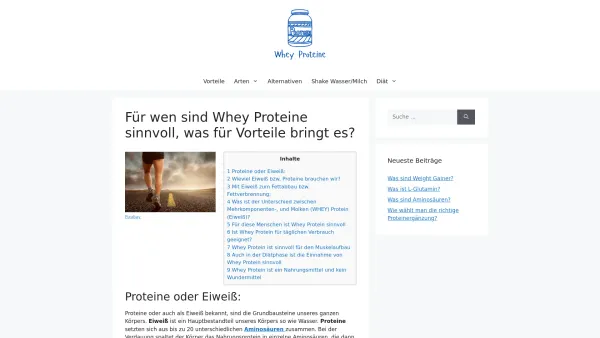 Website Screenshot: Strongsetter e.U. - Für wen sind Whey Proteine sinnvoll, was für Vorteile bringt es? - Date: 2023-06-20 10:41:25