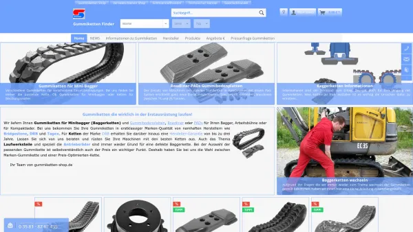 Website Screenshot: Gummiketten-Shop - Gummiketten Shop Bridgestone DRB & TAGEX Baggerketten ✅ | Gummiketten Shop - Date: 2023-06-20 10:41:25