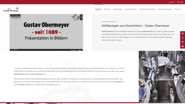 Website Screenshot: Gustav Obermeyer GmbH & Co. KG - Abfüllmaschinen I Top-Service I Top Qualität - Date: 2023-06-20 10:41:25