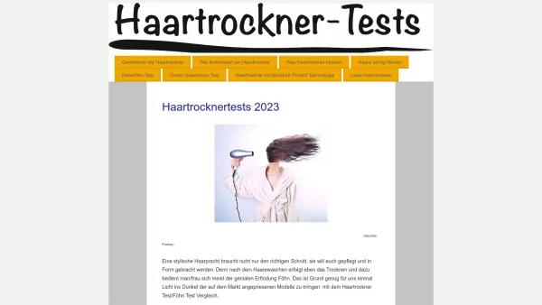 Website Screenshot: Haartrockner Tests - Haartrocknertests 2023 - Haartrocknertests - Date: 2023-06-16 10:10:37