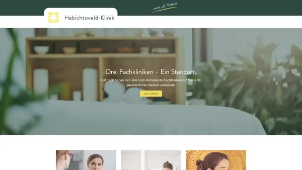 Website Screenshot: Habichtswald-Klinik Werner Wilhelm Wicker GmbH & Co. KG - Habichtswald-Klinik Kassel - Date: 2023-06-20 10:41:25