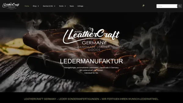 Website Screenshot: LeatherCraft Germany - Ledermanufaktur LeatherCraft Germany | Sonderanfertigungen - Date: 2023-06-20 10:41:25