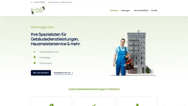 Website Screenshot: Hausmeisterdienste - Die Putzigen Elfen : Hausmeisterservice München - Date: 2023-06-20 10:41:25