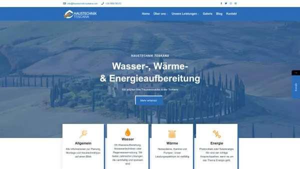 Website Screenshot: Haustechnik Toskana Büßer & Montagnani GbR - Haustechnik Toskana - Ihr Experte für Energie- und Wassertechnik - Date: 2023-06-16 10:10:37