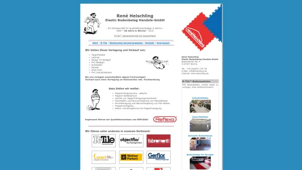 Website Screenshot: René Heischling GmbH - Qualitätsbodenbeläge in Worms - René Heischling - Elastic Bodenbelag Handels-GmbH - Date: 2023-06-16 10:10:38