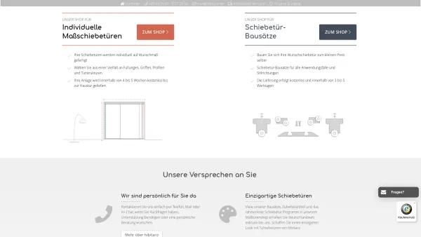 Website Screenshot: hibitaro GmbH Schiebetüren und Stauraumlösungen - Schiebetüren online - Schiebetüren auf Maß oder als Bausatz | hibitaro - Date: 2023-06-20 10:41:25