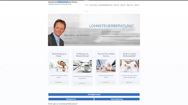 Website Screenshot: Lohnsteuerhilfebund Deutschland e. V. - Steuererklärung für Einkommensteuer und Lohnsteuer - Date: 2023-06-16 10:10:38