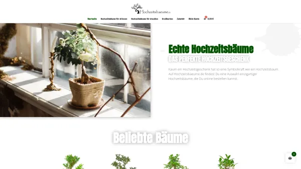 Website Screenshot: Hochzeitsbaeume.de - Echte Hochzeitsbäume | Das perfekte Hochzeitsgeschenk - Date: 2023-06-16 10:10:38