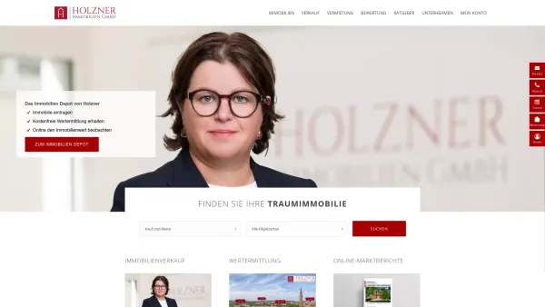 Website Screenshot: Holzner Immobilien GmbH - Holzner Immobilien GmbH - Immobilienmakler Landshut ? - Date: 2023-06-20 10:41:25