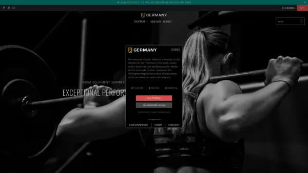 Website Screenshot: HQ Sports GmbH - HQ Germany® Fitness Equipment - Date: 2023-06-20 10:41:25