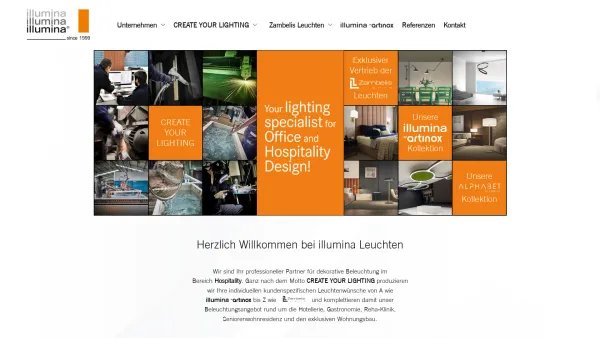 Website Screenshot: illumina Leuchten GmbH - Home » illumina Leuchten GmbH - Date: 2023-06-20 10:41:25