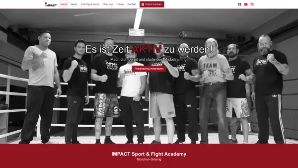 Website Screenshot: Kickboxschule Impact Slave Savic - IMPACT Sport & Fight Academy München - Startseite - Date: 2023-06-16 10:10:38