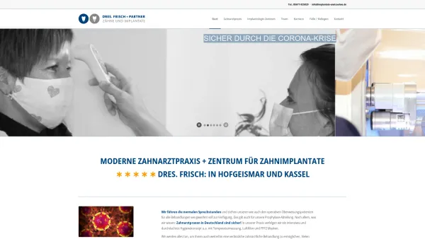 Website Screenshot: Implantologie Zentrum fuer Implantate Goettingen - Zahnarzt Dres. Frisch: Zahnimplantate, Prophylaxe, Parodontose, Implant - Date: 2023-06-16 10:10:38