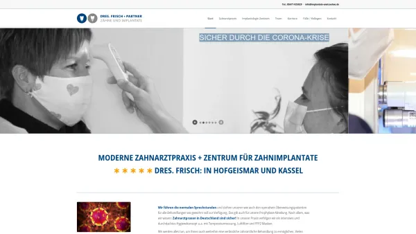 Website Screenshot: Implantologie Zentrum Nordhessen - Zahnarzt Dres. Frisch: Zahnimplantate, Prophylaxe, Parodontose, Implant - Date: 2023-06-16 10:10:38