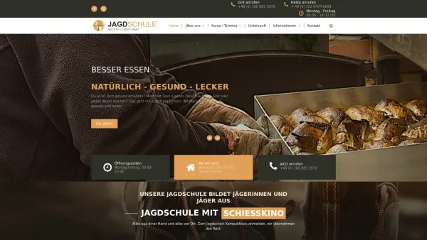 Website Screenshot: Jagdschule Am Stettiner Haff - Jägerprüfung mit dem Jagdschein Kompaktkurs - Jagdschule - Date: 2023-06-20 10:41:28