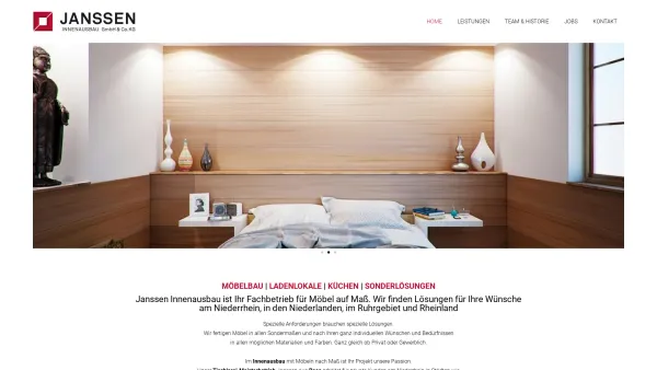 Website Screenshot: JANSSEN INNENAUSBAU GmbH & Co.KG - Janssen Innenausbau, Rees baut Möbel auf Maß in Top-Qualität - Date: 2023-06-20 10:41:28