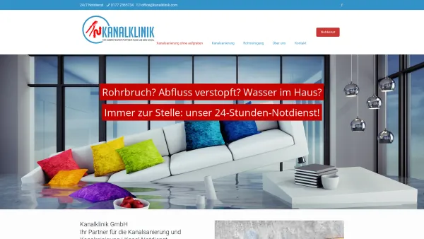 Website Screenshot: Kanalklinik Giovanni Agosta - Kanalsanierung ohne Aufgraben in Rhein-Main Frankfurt Offenbach - Date: 2023-06-20 10:41:28