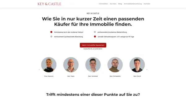 Website Screenshot: Key & Castle - KEY & CASTLE | Ihr Immobilienmakler in Berlin & Brandenburg - Date: 2023-06-20 10:41:28