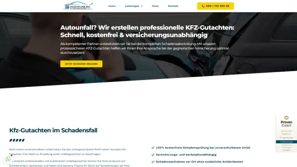 Website Screenshot: Kfz Gutachter KT Ingenieur - Kfz Gutachter KT Ingenieur - Date: 2023-06-20 10:41:28