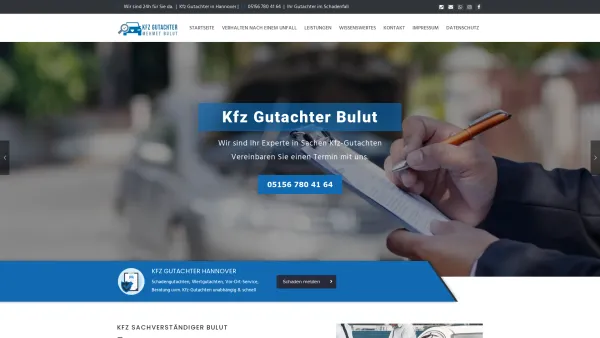 Website Screenshot: Kfz Gutachter Bulut - Kfz Gutachter Hannover | Kfz Sachverständiger M. Bulut - Date: 2023-06-20 10:41:28