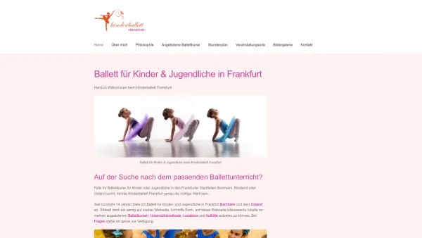 Website Screenshot: Kinderballett Frankfurt - Ballett für Kinder & Jugendliche · Kinderballett Frankfurt - Date: 2023-06-20 10:41:28