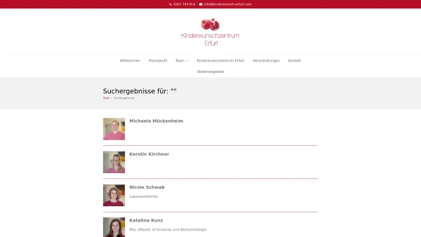 Website Screenshot: Kinderwunschzentrum Erfurt - Suchergebnisse für „“ – Kinderwunschzentrum Erfurt - Date: 2023-06-20 10:41:28