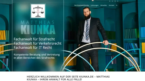 Website Screenshot: Rechtsanwalt Matthias Kiunka - Rechtsanwalt Strafrecht - Strafverteidiger Bielefeld - Date: 2023-06-20 10:41:28