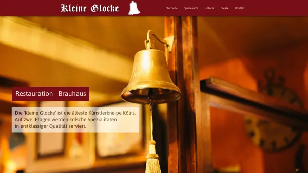 Website Screenshot: Kleine Glocke - Kleine Glocke | Kölns älteste Künstlerkneipe - Date: 2023-06-20 10:41:28