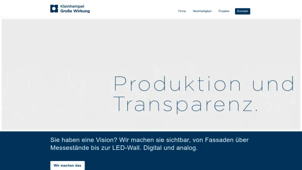 Website Screenshot: Kleinhempel GmbH - Kleinhempel GmbH – Visuelle Kommunikation im Full Service - Date: 2023-06-16 10:10:41