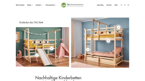 Website Screenshot: TAU Gesellschaft für ökologische Systeme mbH - TAU Abenteuerbetten – Hochbetten und Etagenbetten für Kinder - Date: 2023-06-20 10:41:28