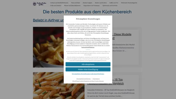 Website Screenshot: KochenBackenGrillen - KochenBackenGrillen.de - dein Weg zu den besten Produkten - Date: 2023-06-20 10:41:28
