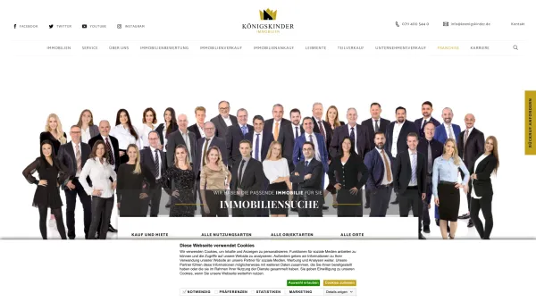 Website Screenshot: Königskinder Immobilien GmbH - Ihr Immobilienmakler in Stuttgart - Königskinder Immobilien GmbH - Date: 2023-06-16 10:10:41