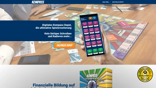 Website Screenshot: Kompass Spiel GbR - KOMPASS – Das Wirtschaftsspiel – das strategische Brettspiel - Date: 2023-06-20 10:41:28