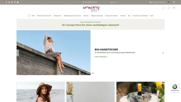 Website Screenshot: KONTOR 1710 - Eco-Design & Feinkost für echte Genießer | KONTOR 1710 - Date: 2023-06-20 10:41:28