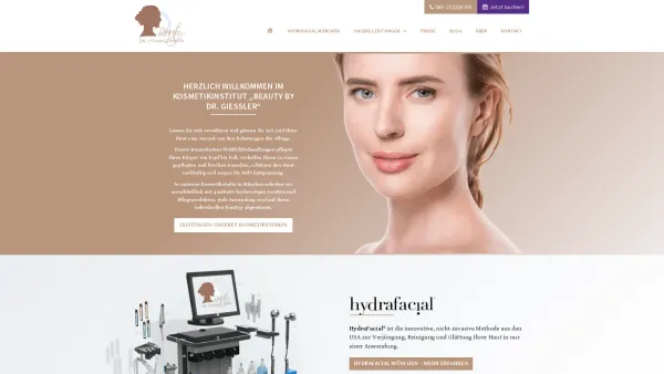 Website Screenshot: Kosmetikinstitut Beauty by Dr. Giessler - Kosmetikinstitut - Beauty by Dr. Giessler | München - Date: 2023-06-20 10:41:28