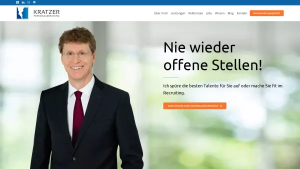 Website Screenshot: Kratzer Personalberatung - Personalberatung & Headhunter Augsburg mit Erfolgsgarantie - Date: 2023-06-20 10:41:28