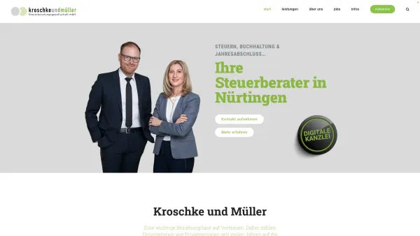 Website Screenshot: kroschke und kroschke Steuerberatungsgesellschaft mbH - Ihre Steuerberater in Nürtingen | Kroschke und Müller - Date: 2023-06-16 10:10:41