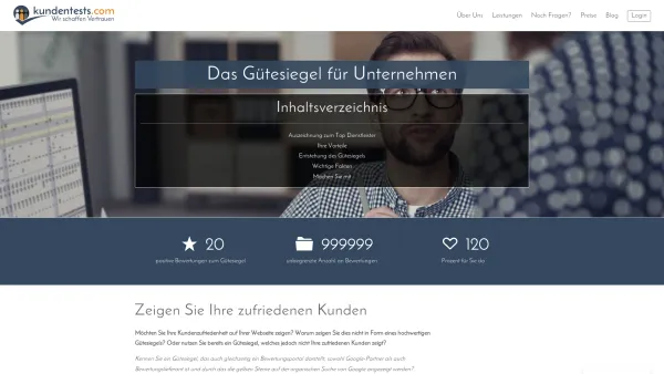 Website Screenshot: kundentests.com Bewertungsportal und Guetesiegel - kundentests.com | Gütesiegel - kundentests.com - Date: 2023-06-20 10:41:28