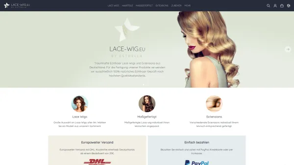 Website Screenshot: Lace-wig.eu - Ihr Partner für Zweithaar - Date: 2023-06-20 10:41:28