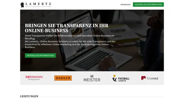 Website Screenshot: lamertz.com - Online Marketing Beratung | Berater für effektives Online Business - Date: 2023-06-16 10:10:41